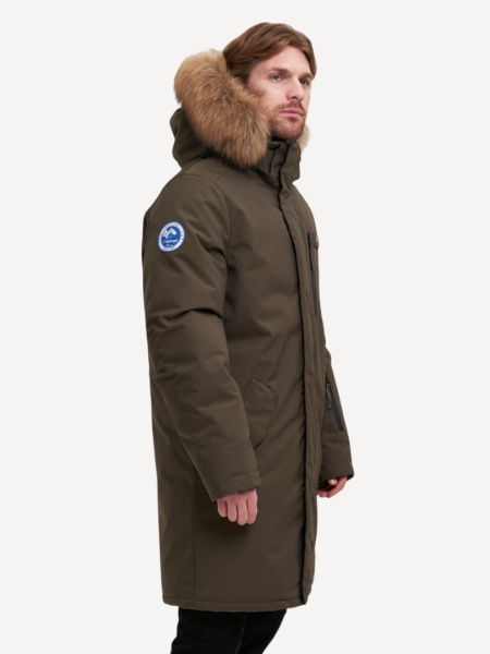 Пуховик Хаски Top Arctic Goose (Мужской; 52; Олива без*Меха)